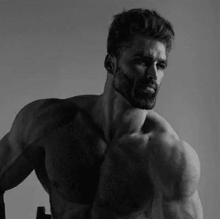 Giga Chad, Penulis Artikel ini (BUKAN). (Sumber: ?)