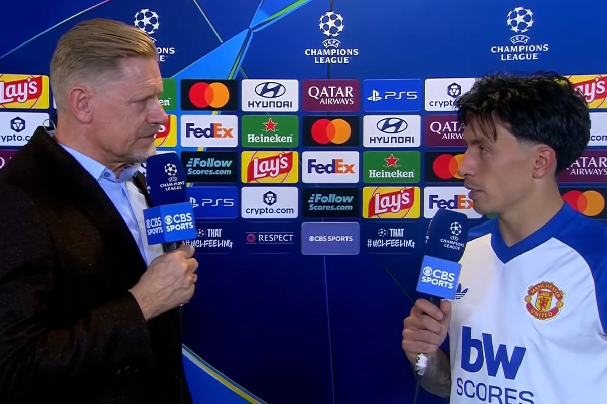 Peter Schmeichel and Lisandro Martinez