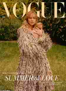 The new mum and her newborn daughter, three months, who she shares with Robert, are starring on the front cover of British Vogue this August