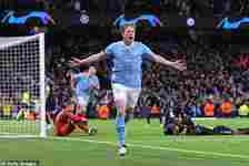 De Bruyne's strike triggered intense celebrations from the home faithful as they were rewarded for their pressure