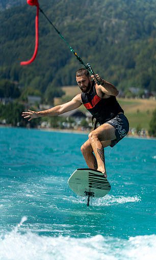 He wowed everyone with his wakeboarding skills out on the Wolfgang Lake – another skill he picked up living by the coast in New Zealand