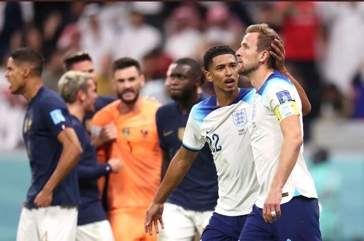 Kylian Mbappe hilarious reaction after Harry Kane missed a decisive penalty for England against France (Photos)