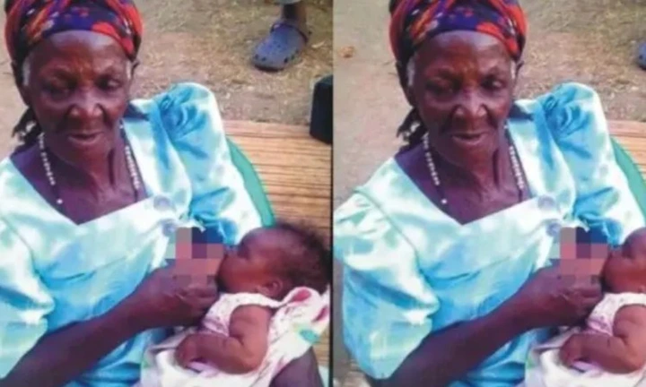 After 57 years of marriage, an 82-year-old woman gives birth to her first child.