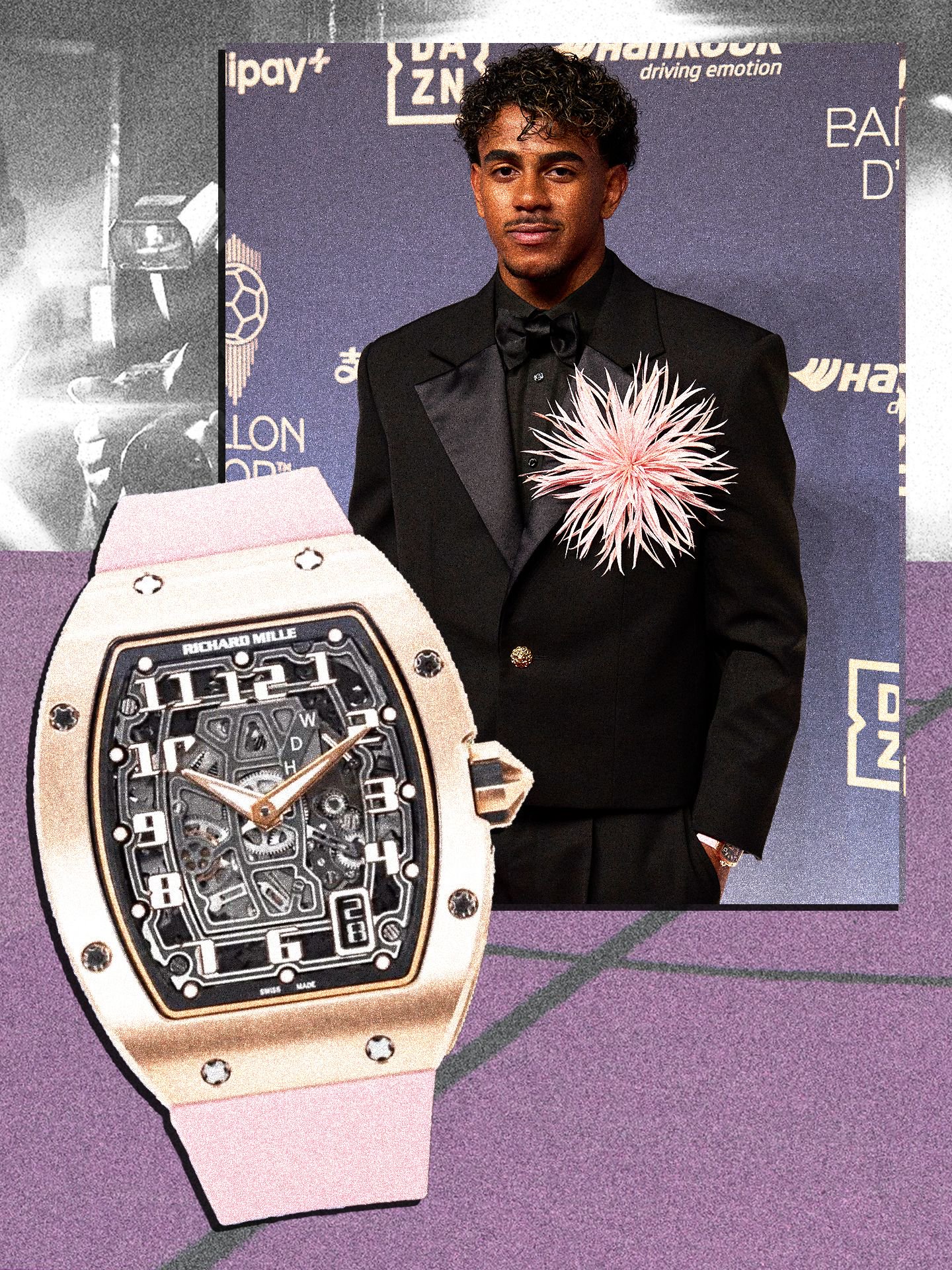 Image may contain Francisco Lindor Wristwatch Arm Body Part Person Adult Clothing Formal Wear and Suit