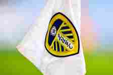Detail view of a Leeds United emblem on a corner flag ahead of the Emirates FA Cup Fourth Round match between Leeds United and Plymouth Argyle at E...