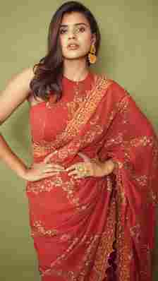 6 Vibrant Sarees By Hebah Patel For Monsoon Weddings