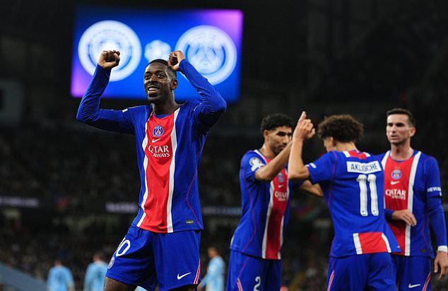 PSG were outstanding in the first half at the Etihad Stadium (Martin Rickett/PA)