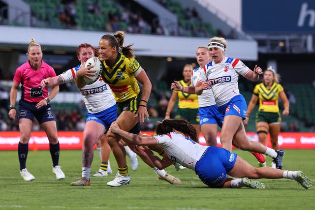 Australia's women inflicted a brutal 78-0 loss on England in the Women's Rugby League World Cup