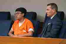 Sebastian Bailey Villaseñor is shown talking with attorney Daniel DeLimon during a hearing in Rancho Cucamonga Superior Court on May 30, 2024. Villaseñor, once accused of plotting to shoot up Ontario Christian High, was sentenced to probation on July 1 and ordered to stay away from the school. (File photo by contributing Photographer/John Valenzuela)
