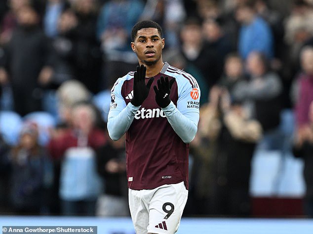 Rashford impressed at Villa, scoring four goals and adding six assists in 17 appearances