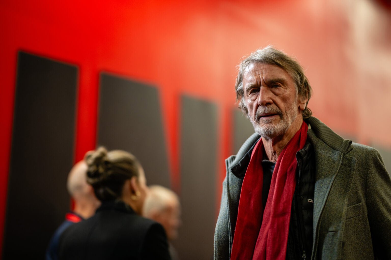 Manchester United co-owner Sir Jim Ratcliffe arrives at Old Trafford