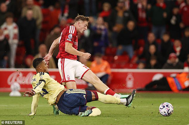 Konsa's last-ditch tackle on Liam Delap, racing back to slide in at the perfect time, preserved Arsenal's 1-0 win over Nottingham Forest on Sunday