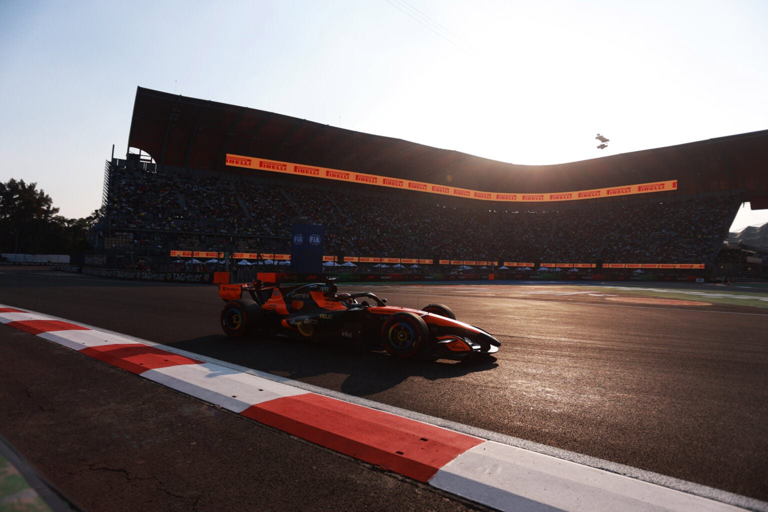 McLaren driver Oscar Piastri on track during practice at the 2026 F1 Mexico City Grand Prix