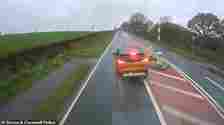 Footage showing Chai overtaking the HGV on the A30 in Devon