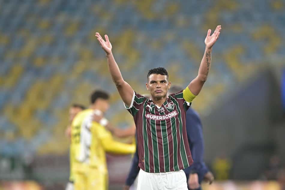 Thiago Silva na vitória do Fluminense