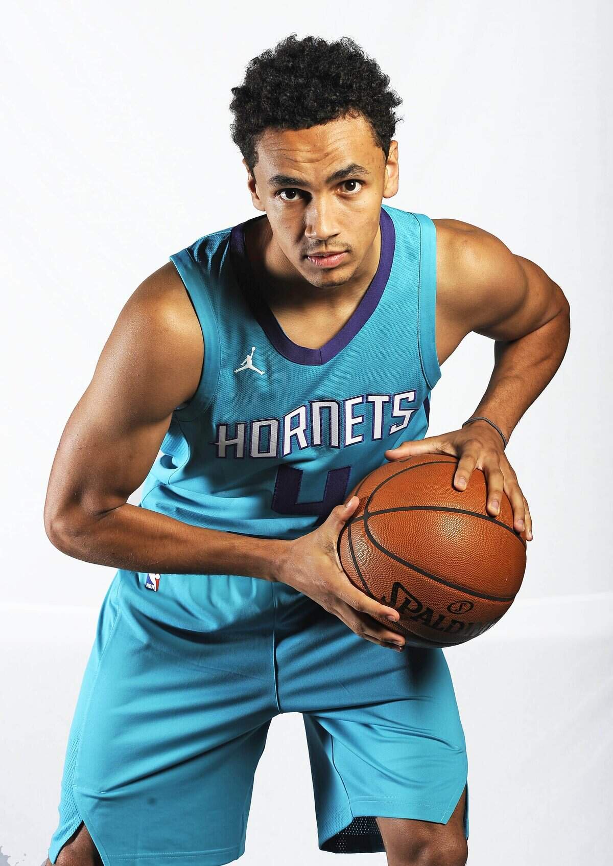 Marcus Paige poses for a portrait during the Charlotte Hornets’ media day at the Spectrum Center on Sept. 25, 2017. Paige played in a total of five games for the Hornets, which was the extent of his NBA career.