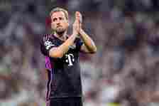 Harry Kane of Bayern München greetings to the fans after the UEFA Champions League semi-final second leg match between Real Madrid and FC Bayern Mü...