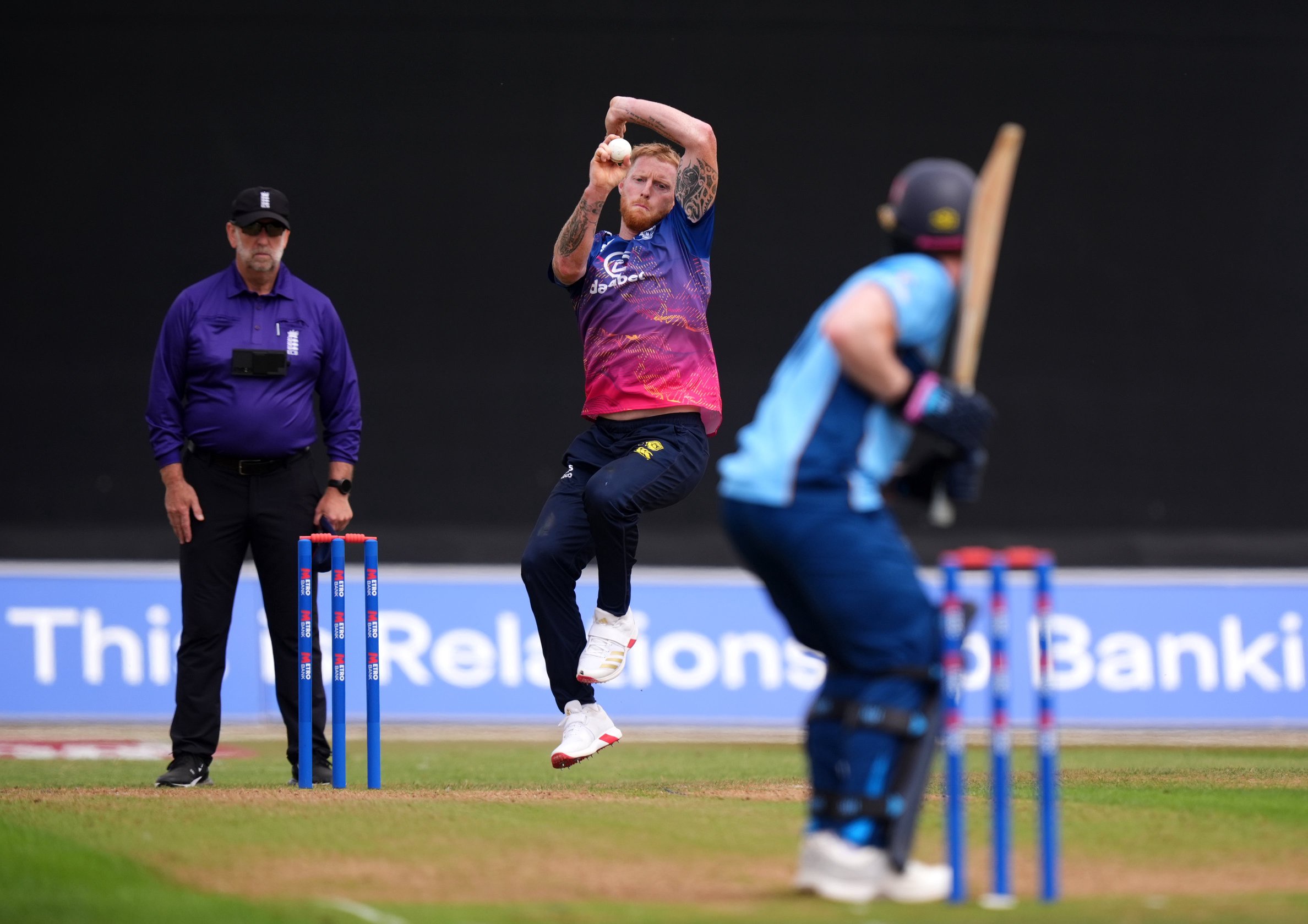 Ben Stokes bowled nine economical but wicketless overs (Mike Egerton/PA)