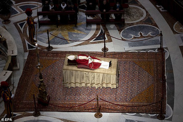 Benedict lies in state in St Peter's Basilica, January 3, 2023