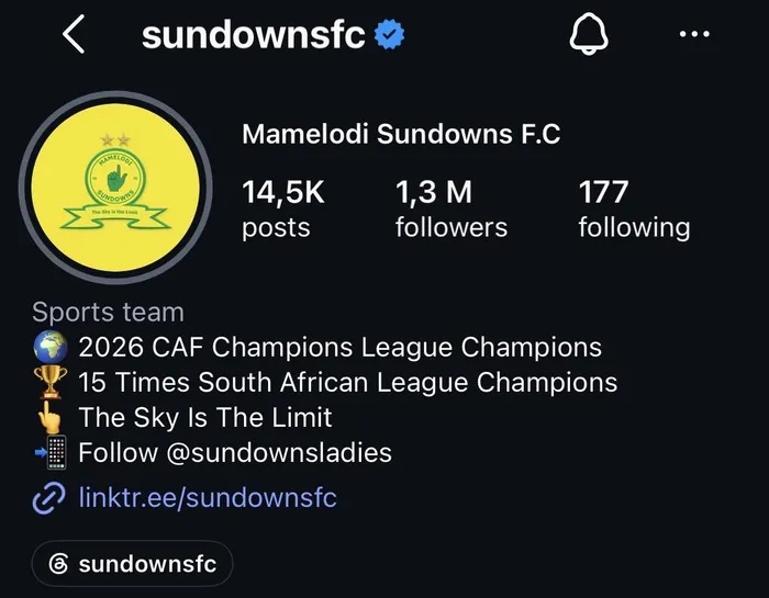 International success powers Mamelodi Sundowns’ social media surge past 8 million followers.