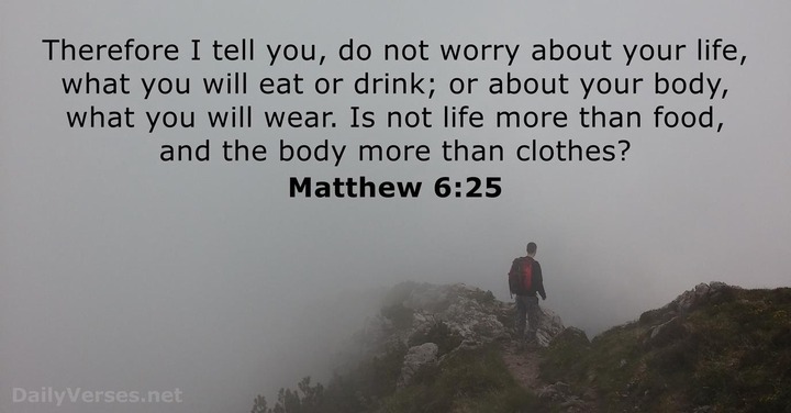 Matthew 6:25 - Bible verse - DailyVerses.net