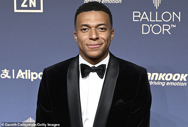 Real Madrid and France star Kylian Mbappe was another star in attendance as he hoped to claim the Ballon d'Or for the first time