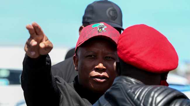 EFF members including leader Julius Malema conducted a labour policies inspection at a restaurant in Gauteng. Picture: Leon Lestrade/African News Agency (ANA) Archives
