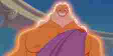 Zeus smiling on Olympus in Hercules
