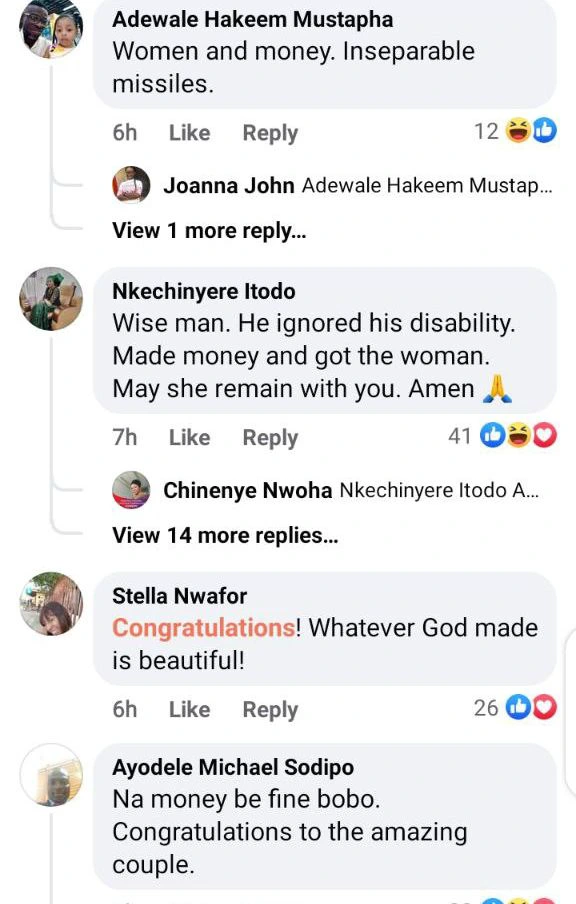 Disabled man causes stir online after posting his pre-wedding photos of himself and his beautiful to be wife