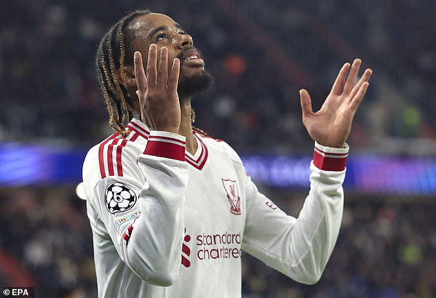 Bradley Barcola opened his Liverpool account with a hat-trick against LASK on Wednesday