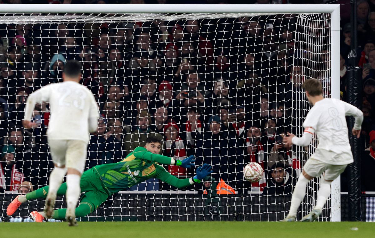 Altay Bayindir saved Martin Odegaard's penalty