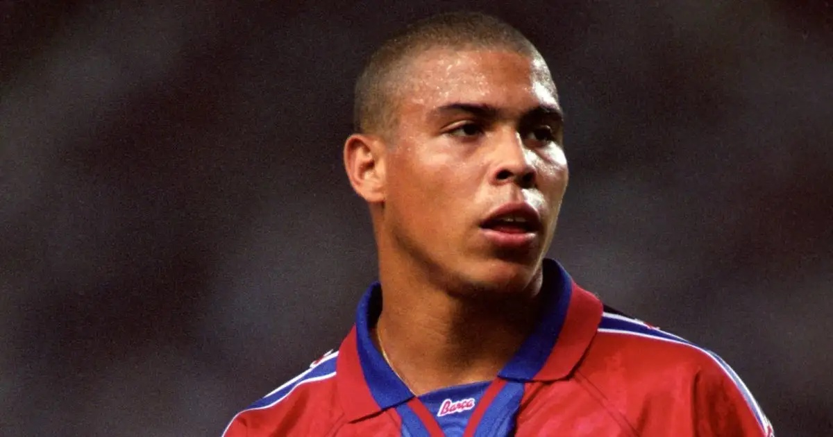 Ronaldo during the match between Barcelona and San Lorenzo at Camp Nou, Barcelona, August 1996.