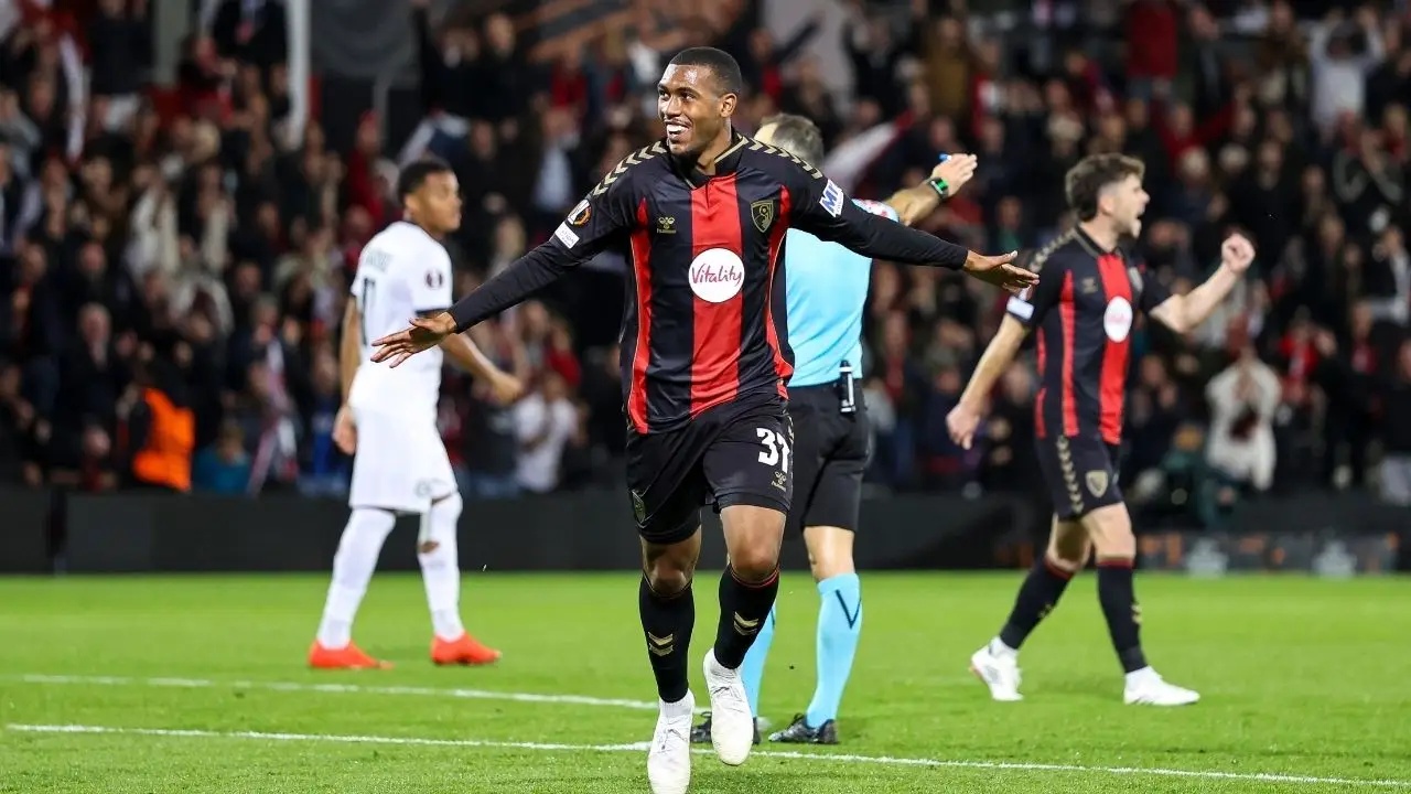 Rayan hasn't scored for Bournemouth in the Premier League this season but is starting to hit form (Image: Getty)