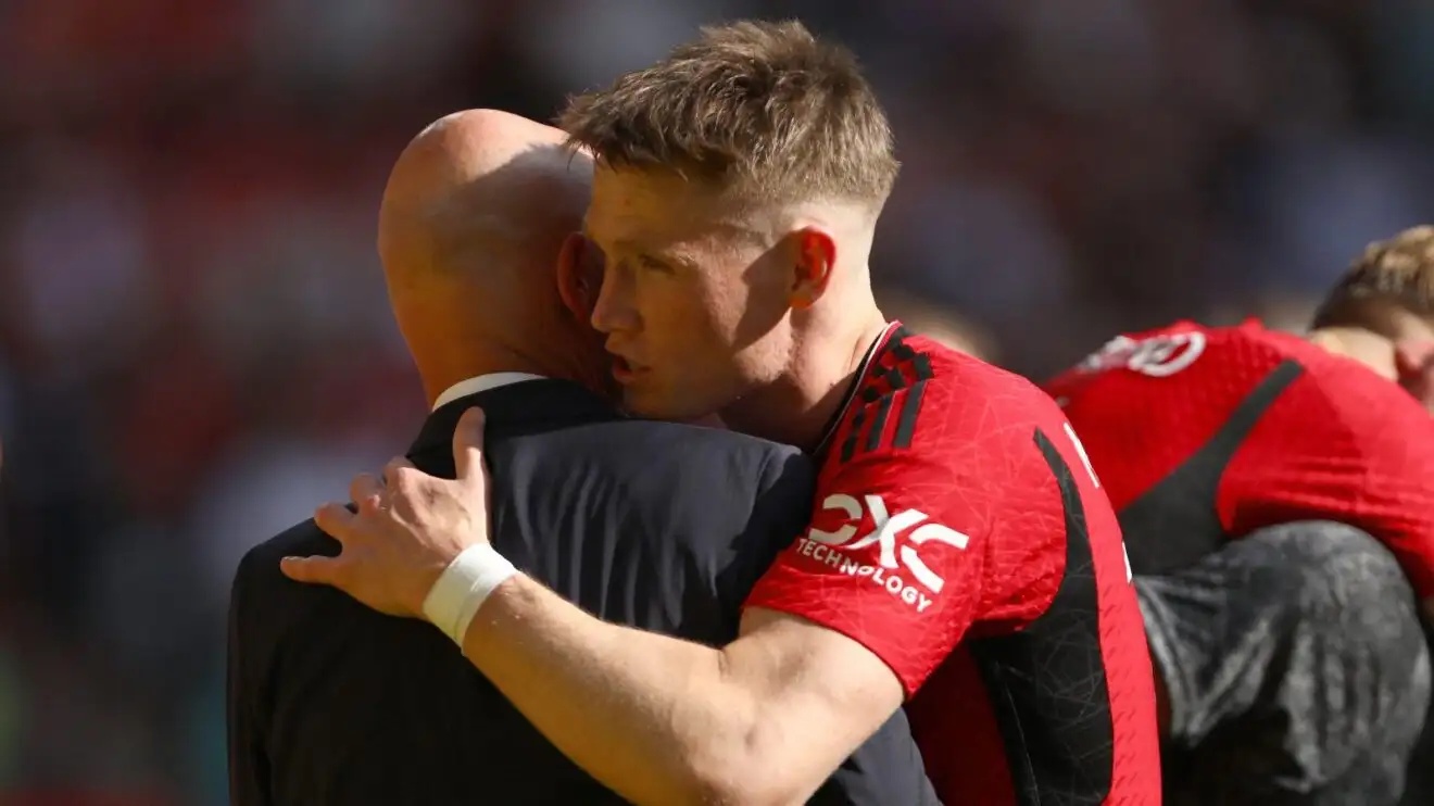 Former Man Utd boss Erik ten Hag and Scott McTominay