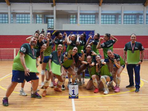Vôlei feminino nos Jogos Abertos. #Paratodosverem