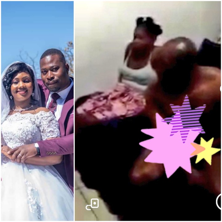 Wedding photos of the wife who was caught sleeping with another man in front of her baby pops up
