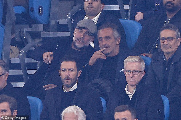 Seated a few rows behind the current Man City hierarchy Guardiola was frequently locked in conversation with his old coaching assistant Manel Estiarte