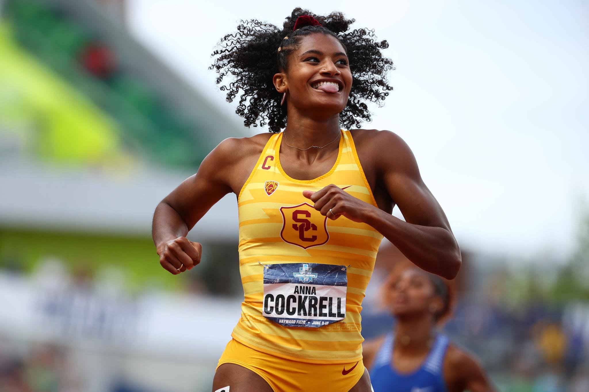Anna Cockrell running in the NCAA Division I Men's and Women's Outdoor Track & Field Championship.