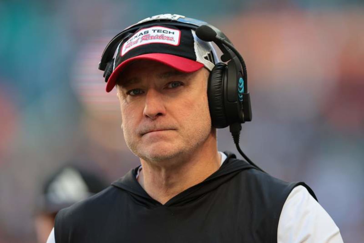 Texas Tech Red Raiders head coach Joey McGuire. © IMAGN