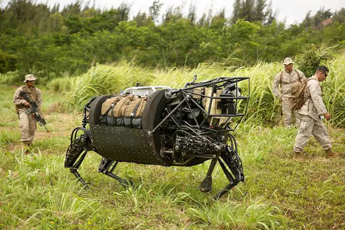 Check LS3, Robotic Used Army Carrying Military Weapons Battlefront