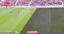 Torp's goal in extra-time was ruled out for the narrowest of offside decisions (pictured)