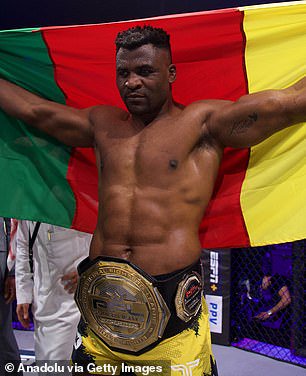 LaPenna said the machines were 'one firmware update away from having the strength of Francis Ngannou (pictured) and the technique of Islam Makhachev'