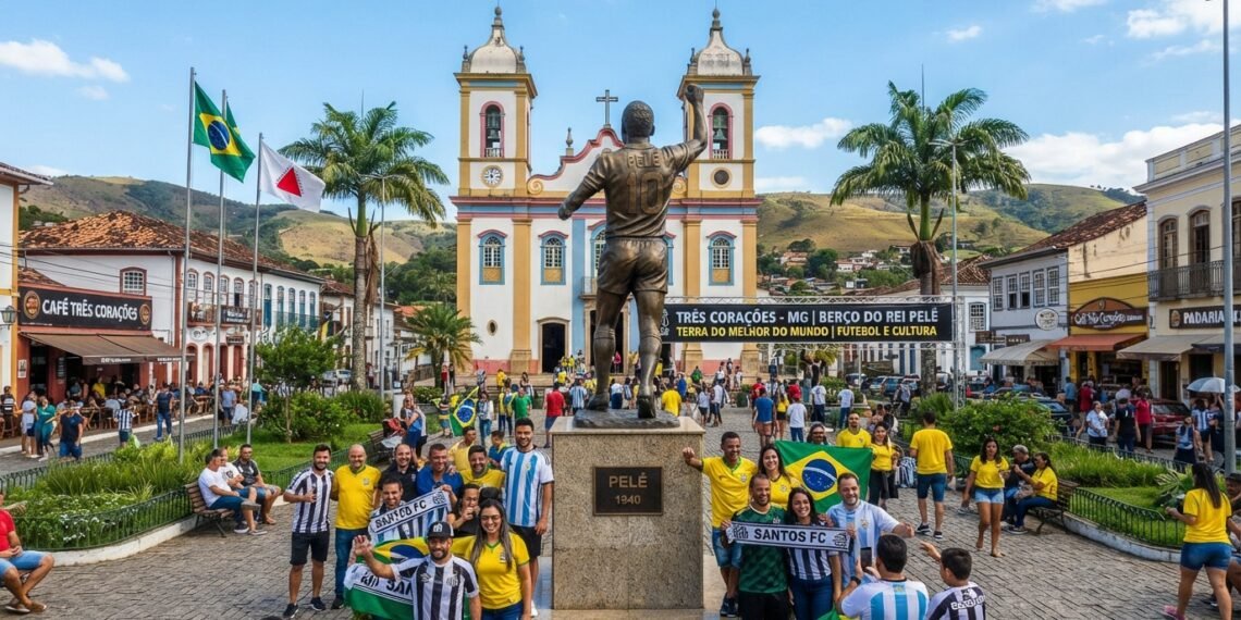 Três Corações, a cidade mineira onde nasceu Pelé e que atrai fãs do futebol mundial.