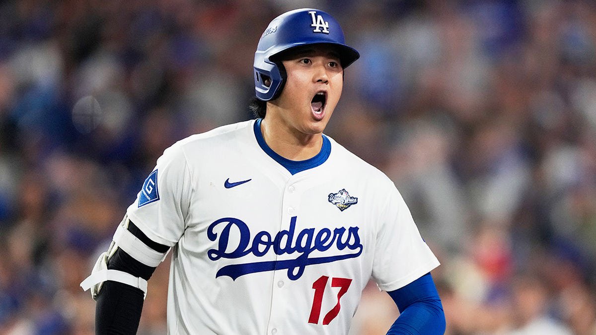 Shohei Ohtani celebrates a clutch homer