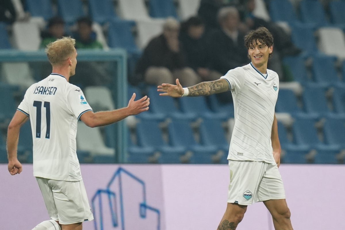 The defender’s goal helped Lazio to a big win away at Sassuolo (Massimo Paolone/LaPresse)