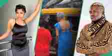 Video of Queen Dami jumping Lagos yellow buses stirs reactions online.