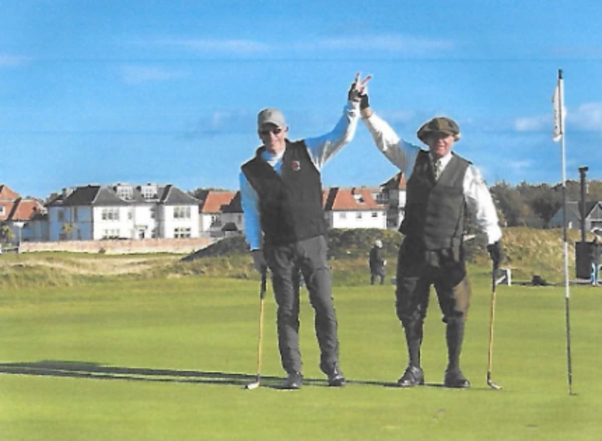 Cal Whitman of Rio and Jim McGraw of Woodhull won the 2026 Lothian Links 3-Day Pairs in Scotland, competing with hickory clubs and period attire.<h3></h3>