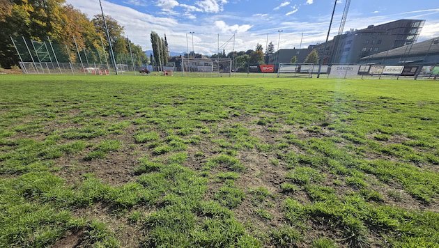 So sieht der „Rasen“ am KAC-Platz aus.