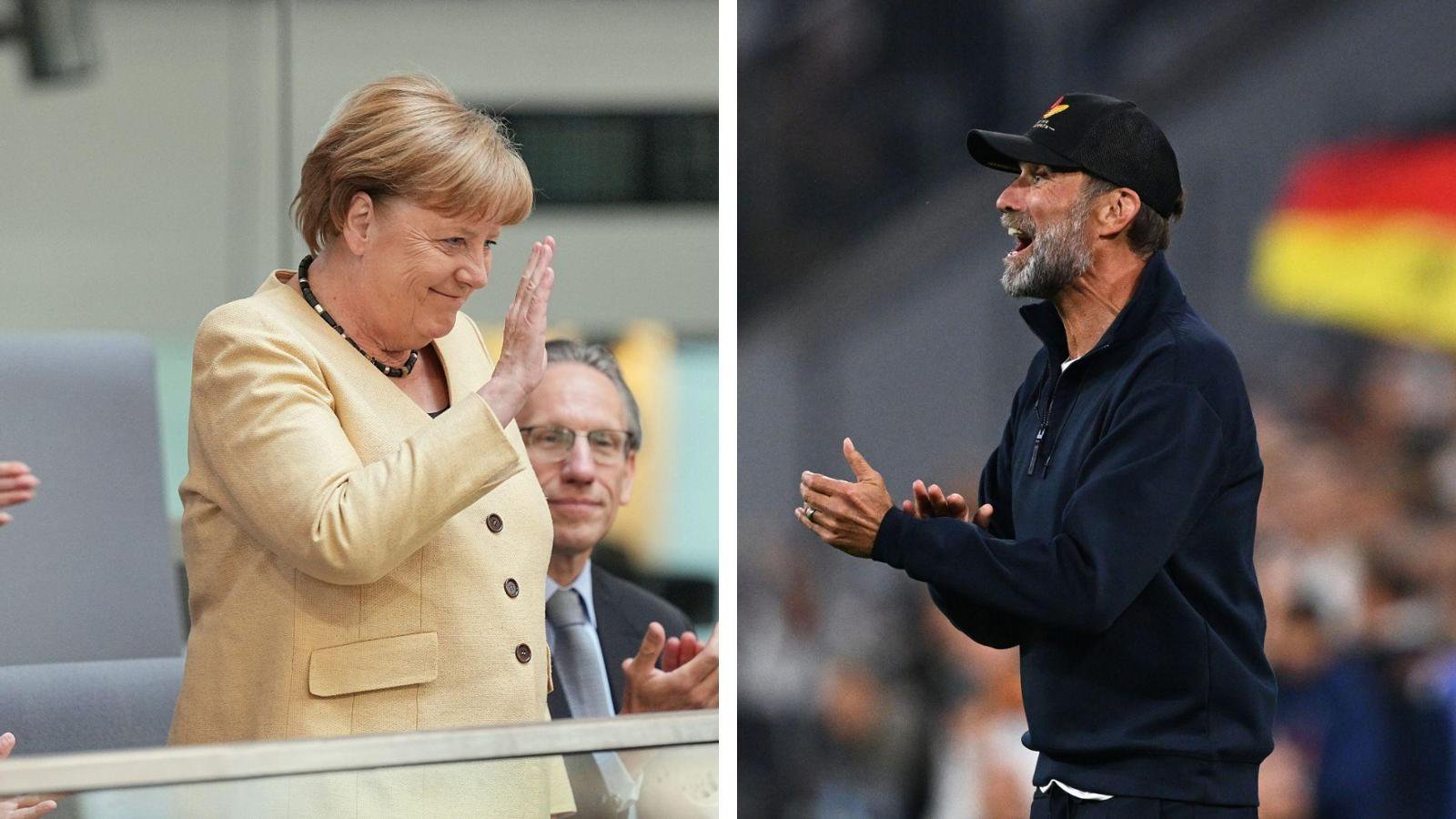 Angela Merkel teilt Jürgen Klopps Position in der Fahnendebatte.