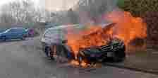 Kevin Bull’s Mercedes E350 burst into flames on his journey home from the garage